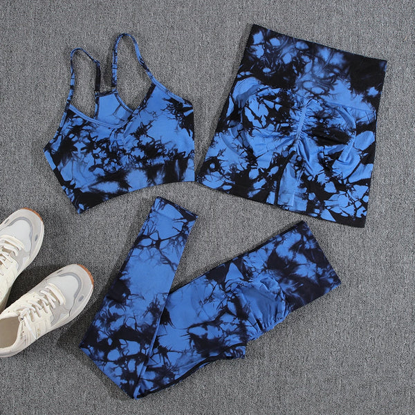 Seamless Tie Dye High Waist Stretch Leggings Set for Women - Perfect for All Seasons and Casual Outfits Inspo